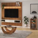 Ver imagem 1 de Sala de Estar Completa para Tv até 75 Polegadas Grecia Cinamomo/off White - Pnr Móveis