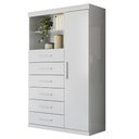 Ver imagem 1 de Cômoda Multiuso 6 Gavetas 1 Porta com Prateleiras Atena