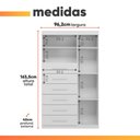 Ver imagem 3 de Cômoda Multiuso 6 Gavetas 1 Porta com Prateleiras Atena