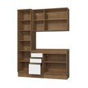Ver imagem 5 de Armário de Cozinha Compacta 100% Mdf 170cm Nogueira/branco Celeste Kappesberg