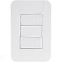 Ver imagem 1 de Conjunto 4x2 com 3 Interruptores Simples 10 a 250 V Tramontina Tablet Branco Tramontina