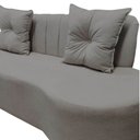 Ver mais imagens de Sofá 2 Lugares Orgânico Curvo Madrid 150cm Bouclé Cinza Claro