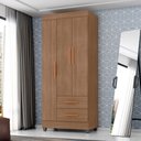 Ver imagem 1 de Roupeiro 3 Portas Lite 76cm 30463 com 2 Gavetas - Carvalho Oak Móveis Leão