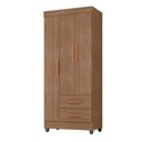 Ver imagem 2 de Roupeiro 3 Portas Lite 76cm 30463 com 2 Gavetas - Carvalho Oak Móveis Leão