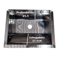 Tanque de Lavanderia Inox 35 Litros de Parede - Kit Completo - 4