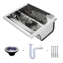 Ver imagem 3 de Tanque de Lavanderia Inox 35 Litros de Parede - Kit Completo