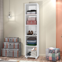 Ver imagem 2 de Armário Multiuso Uma Porta Quatro Prateleira Interna para Lavanderia Sofia - J&a Móveis:branco