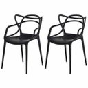 Ver imagem 1 de Kit 02 Cadeiras de Jantar Cozinha Área Externa Allegra Master Preta