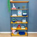 Ver imagem 1 de Estante Style Ample 6 Prateleiras Industrial Carvalho e Preto