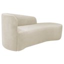 Ver imagem 4 de Recamier Curvo Orgânico 140cm 2 Lugares Lado Direito para Sala Estar Bouclé Paris Bege