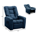 Ver imagem 2 de Poltrona do Papai Reclinável Tais Suede Azul