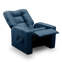 Ver imagem 3 de Poltrona do Papai Reclinável Tais Suede Azul