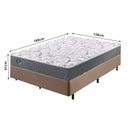 Ver imagem 3 de Cama Box Casal Reforçado Linho 138x188x38cm e Colchão Adapto Molas Ensacadas B&G
