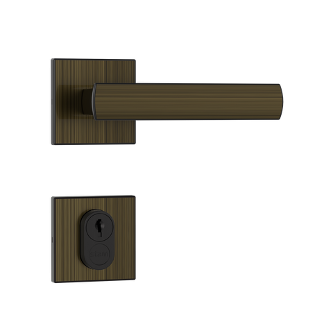 Fechadura 1601/35 55mm Antique E-coat Roseta Quadrada Stam