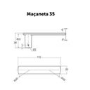 Ver imagem 2 de Fechadura 1601/35 55mm Antique E-coat Roseta Quadrada Stam