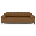 Ver imagem 2 de Sofá Living 4 lugares 292cm Agostino Pés Design em Ferro Couro Caramelo G52 - Gran Belo