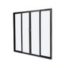 Porta de Correr em Alumínio 04 Folhas Vidros Temperados Preto - 210x200 - 3