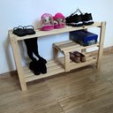Ver imagem 2 de Sapateira Madeira Lótus 03 Prateleiras Para 12 Calçados Madeicenter