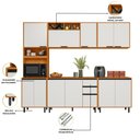 Ver imagem 6 de Cozinha Modulada Completa com Garrafeiro 260cm Ravena Poliman Móveis