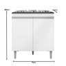 Balcão Para Cooktop Armário De Cozinha Andréia - AJL Móveis - Branco - 3