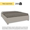 Cama Casal em MDP 193cm X 144cm Mônaco   - 6
