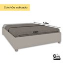 Ver imagem 6 de Cama Casal em MDP 193cm x 144cm Mônaco Off White