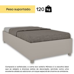 Cama Solteiro em MDP 94cm x 193cm Mônaco   - 3