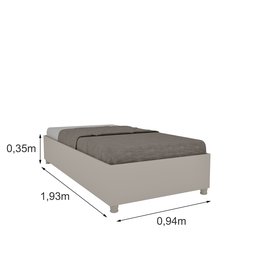 Cama Solteiro em MDP 94cm x 193cm Mônaco   - 5