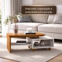 Ver imagem 5 de Mesa de Centro Lima Tampo Duplo com Pés em Madeira Maciça:naturalle-off-white
