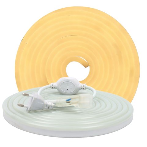 Mangueira Led Neon Branco Quente 3k 120leds/m 110v 27 Metros