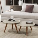 Ver imagem 1 de Conjunto 02 Mesas de Centro Sara Off White