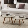 Conjunto 02 Mesas de Centro Sara Off White - 1