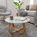 Ver imagem 1 de Mesa de Centro Redonda 100% MDF 50cm Rubi Branco