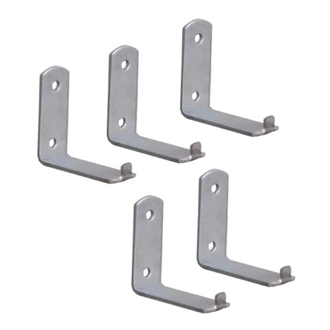 Kit 5 Suporte Para Extintor de Incêndio Chapa L 2 Furo 6x5cm Duralar 5Xe1558METAL