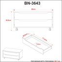 Ver imagem 5 de Balcão Gabinete com 2 Gavetas e Rodízio Bn3643 Branco Tecnomobili Cor: Branco
