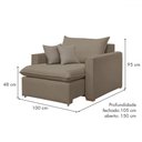 Ver imagem 3 de Poltrona Barcelona Retrátil Veludo/bege Escuro - Celflex