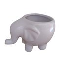 Ver imagem 1 de Vaso Elefante Esmaltado Branco 7 X 11