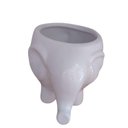 Ver imagem 2 de Vaso Elefante Esmaltado Branco 7 X 11