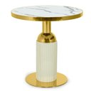 Ver imagem 3 de Conjunto Mesa de Jantar Redonda Imperial 70cm Branca com 4 Cadeiras Estofadas Marcela - Rosa
