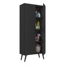 Ver imagem 2 de Armário de Lavanderia Multiuso 2 Portas 68cm Retrô Urban Multimóveis Mp6038 Preto
