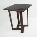 Ver imagem 3 de Mesa Lateral Design Quadrada Madeira Nobre Imbuia