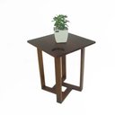 Ver imagem 1 de Mesa Lateral Design Quadrada Madeira Nobre Imbuia