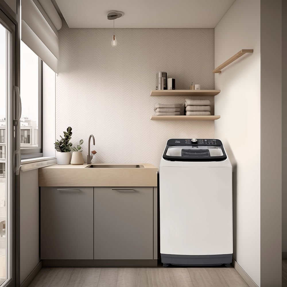 Máquina de Lavar 15kg midea wave agitator branca Ma512w150a/wkbr04 - 127v - 9