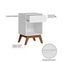 Ver imagem 4 de Mesa de Cabeceira Infantil Retrô 1 Gaveta Sonhare