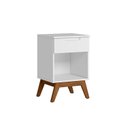 Ver imagem 2 de Mesa de Cabeceira Infantil Retrô 1 Gaveta Sonhare Branco