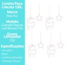 Ver imagem 7 de Cortina Pisca 8 Funções Rena e Estrela 130 Lâmpadas Branco Frio 3 Metros - Bela Flor