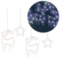 Ver imagem 1 de Cortina Pisca 8 Funções Rena e Estrela 130 Lâmpadas Branco Frio 3 Metros - Bela Flor