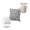 Ver imagem 3 de Kit 2 Almofadas Decorativas Bali Linho Floral Branco e Preto