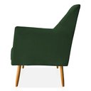 Ver imagem 6 de Kit 02 Poltronas Decorativa Julia Veludo Verde Pés Palito Castanho - Pallazio