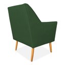 Ver imagem 5 de Kit 02 Poltronas Decorativa Julia Veludo Verde Pés Palito Castanho - Pallazio